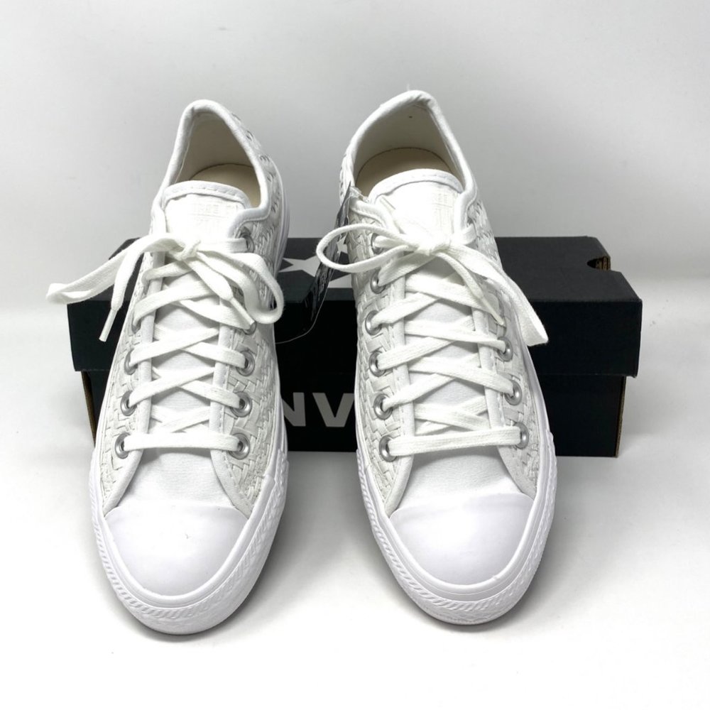 Converse Chuck Taylor All Sneaker Womens Logo Low Top White Egret Canvas 564354F - Picture 3 of 11